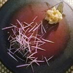 ラ・ソラシド フードリレーションレストラン - ◇「酢締めにした"もってのほか"を巻いた"秋刀魚"のインボルティーニ」