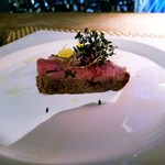 ラ・ソラシド フードリレーションレストラン - ◇「庄内 羽黒"丸山さんの羊"のローストと酸っぱくした錦糸かぼちゃ]