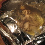 呑喜 - 呑喜：つぶ貝と舞茸のガーリックバターホイル焼き