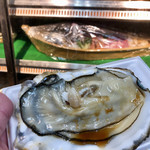 鮮魚 魚範 - 赤崎牡蠣大ぶりをツルンと一口で頂きます！