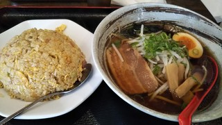 Chouka - 麺＋飯セット\680。すごいコスパ。味もよし。