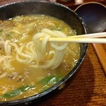 手打ちうどん水泉 - ●ｵﾆｷﾞﾘ定食600[蕎麦選択+50、お揚げ選択])＋単品 ｶﾚｰｳﾄﾞﾝ750=1,400円 2019年11月