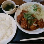 音吉やきとり - 鳥甘酢定食