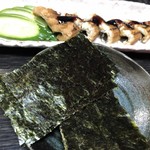 食酒工房 ときや - 焼き海苔と一緒に提供されます
