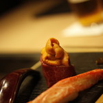 焼肉 強小亭 - 雲丹寿司　カニ寿司