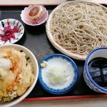 Soba Gochisou Monzen - 麦ご飯とかき揚げ膳　920円　+　そば大盛　100円