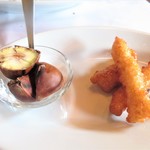 トラットリア イル ピスタッキオ - 焼き栗　ご飯の揚げ菓子