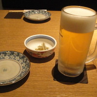 みちのく - まずは生ビール（６５０円）