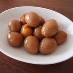 Quail eggs pickled in soy sauce
