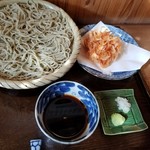 Ishibiki Soba Omodaka - 桜えびのかき揚げそば（粗挽き、もり）