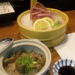 魚や 旬平 - ぷりぷりの寒ブリ！と、すじ肉の土手煮