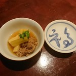 りょうりや 御旅屋 - 筍と牛すじ炊いたん