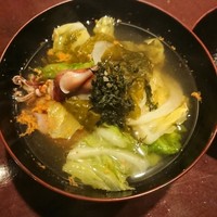 りょうりや 御旅屋 - 蛍烏賊とキャベツさっと煮