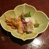 りょうりや 御旅屋 - お造り  いばら海老 本田鰈 太刀魚 鰹