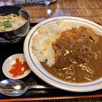 壬六うどん - カツカレーのセット