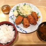 築地食堂 源ちゃん - カキフライ定食