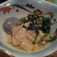 馬春楼 北新地総本店 - 生湯葉とセリのお浸し
