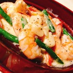 GRILL&BAR GARDEN - クリームガーリックシュリンプ