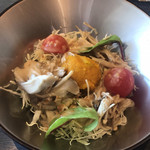 日本料理 鳥羽別邸 華暦 - 南瓜と舞茸のサラダ