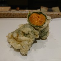 日本橋 蕎ノ字 - うに大葉巻き