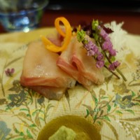 近江懐石 清元 - 岩魚の薄造り