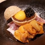 炭火割烹 白坂 - メジマグロと雲丹の冷製