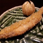 炭火割烹 白坂 - 本ししゃものフライ　とびっこ　ほうずき