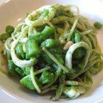 イルモンドピッコロ - 「ランチコース（2000円）」のパスタ（菜の花とヤリイカ）