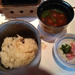 Nijino An - 御飯物  茸と零余子の御飯、留椀