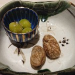 鮨 きよし - 揚げ銀杏、落花生