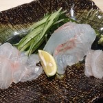 鮨 きよし - お造り 平目、白甘鯛、えんがわ