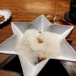 リョウリヤ ステファン パンテル - 茸と半熟卵、レンコン餅