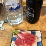 立飲み たきおか - 黒ホッピー＋鮪