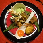 美山荘 - 夕食（摘草料理）：八寸