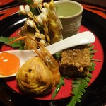 美山荘 - 夕食（摘草料理）：八寸