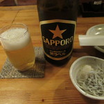 Irori - 瓶ビールとお通し