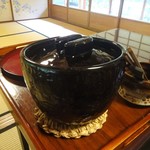 美山荘 - 朝食：土鍋ごはん