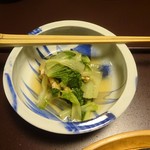 美山荘 - 朝食：白菜と油揚げの炊き合わせ