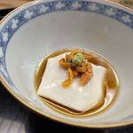 つる由 - 雲丹と胡麻豆腐