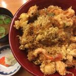 ゆう天 - かきあげ天丼(1枚)1400円