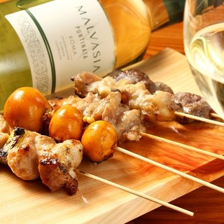 Also goes well with alcohol! “Kinsou chicken” Yakitori (grilled chicken skewers) with an irresistible aromatic flavor!