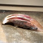 菊鮨 - ◆鯵・・身が厚く美味。