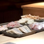 菊鮨 - ネタの一部・・美味しそう～