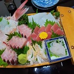 創作割烹 潮乃美 - 氷見のぶりは脂がのって美味しいです！大好きなしろエビもたっぷりですね❗