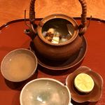 御料理 古川 - 鱧と松茸の土瓶蒸し
