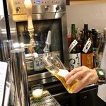 酒商菅原 - しっかり管理したサーバーとグラスで生を注ぎます（承認済み）