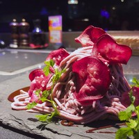 国産熟成焼肉 肉バル ドウラクコリーダ ランドマーク店 - ♦︎紫芋の濃厚モンブラン　エスプレッソチョコレートソースがけ　880