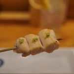 炭火焼鳥 十炭 - ささみ：博多地鶏