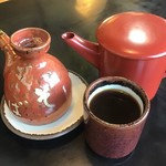 手打 神代そば - 蕎麦湯