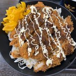 資さんうどん - いつもより控えめなソースとマヨネーズ。